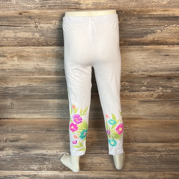 Carter's White Floral Cropped Leggings NWT - Picture 4 of 4